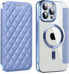 iPhone 15 Plus ケース 手帳型 MagSafe対応 キルティング