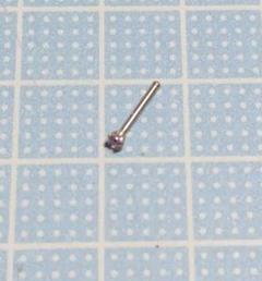 鼻ピアス 18G ジュエル ボディピアス ライトパープル 2mm