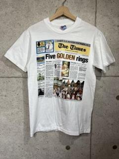 ニュースペーパーTシャツ　90s Hanes シングルステッチ