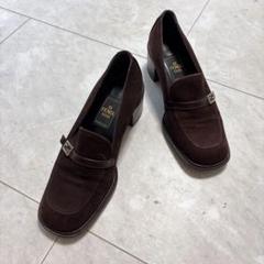 定価8.6万円 FENDI フェンディ スクエアトゥローファー 22.5cm