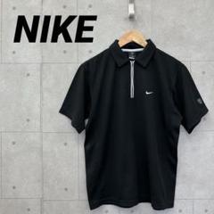 8318 NIKE センターロゴ 刺繍 ボタン無し Vネック ポロシャツ