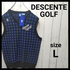 【DESCENTE GOLF】 Plaid Knit Vest　E424