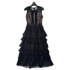 ダブスタsovバックレースアップドレスボレロ黒ワンピース38