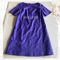 NOLLEY'S ノーリーズ ひざ丈ボックスワンピース 日本製 半袖 38 M