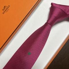 エルメス　ネクタイ　ピンク　四葉クローバー　蹄 2025年最新】hermes ネクタイ クローバーの人気アイテム - メルカリ