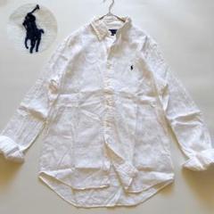 定番✨ラルフローレン CLASSIC FIT リネンシャツ ポニー刺繍 M