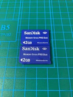 pspメモリースティック2gb 2枚 青 sandisk