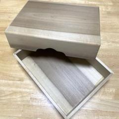 木製蓋付きボックス　白木　トールペイント ハンドメイド