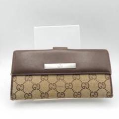 グッチ　長財布　財布　ウォレット　ＧＧキャンバス　ブラウン