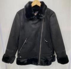 ローレン　ラルフローレン　フェイクムートン　ライダースコート 美品 LAUREN RALPH LAUREN ローレンラルフローレン ムートン