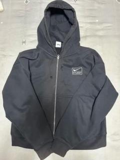 STUSSY NIKE フルジップパーカー 黒 23FW STUSSY x NIKE STONE WASHED FLEECE ZIP HOODIE BLACK