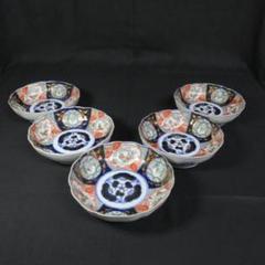 なます皿 古伊万里 5枚 色絵付 染付 江戸 松竹梅 梅と鶴 寶づくし 窯傷 なます皿 古伊万里 5枚 色絵付 染付 江戸 松竹梅 梅と鶴 寶