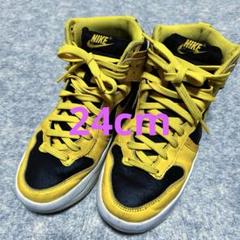 夏休みセールNIKE バスケットボールシューズ ハイカット イエロー/ブラック