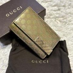 【未使用保管品】GUCCI キーケース エナメル マイクロGG 268833 未使用保管品】GUCCI キーケース エナメル マイクロGG 268833
