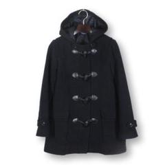 【美品】イーストボーイ ロングダッフルコート 9号 ブラック EAST BOY（イーストボーイ）のダッフルコートは制服通販の