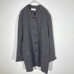 上質PINORE 日本製春ジャケットノーカラージャケット