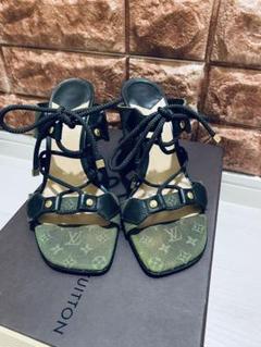 Louis Vuitton ストラップサンダル オリーブグリーン