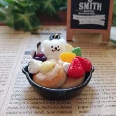 シャインマスカットケーキ　ユニコーン　フェイクスイーツ　樹脂粘土　スイーツデコ シャインマスカットケーキ ユニコーン フェイクスイーツ 樹脂