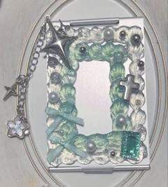 ホイップデコ ミラー green チャーム付き