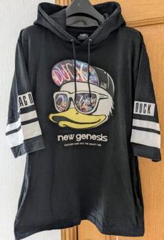 DUCK DUDE 半袖フード付きTシャツ ギャラクシーアヒル ダックデュード