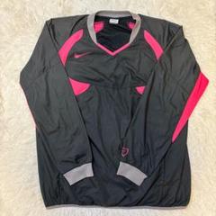 NIKE ナイロンプルオーバー 長袖 黒 ピンク サイズXXL ベースボール