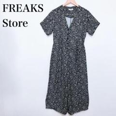 〇 FREAK’S STORE オールインワン 総柄 花柄 半袖 M