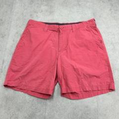 コロンビア　ハーフパンツ　ショートパンツ　無地　古着　レッド　赤　W36