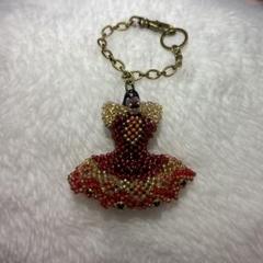 ビーズドレス型チャーム⭐︎ハンドメイド