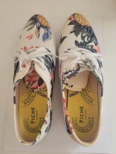 再々値下げ)ピシェアバハウス　keds ボタニカル柄スニーカー24.5cm