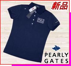 ✨美品✨パーリーゲイツ シアサッカー ポロシャツ ネイビー M PGロゴ半袖 ✨美品✨パーリーゲイツ シアサッカー ポロシャツ ネイビー M PG