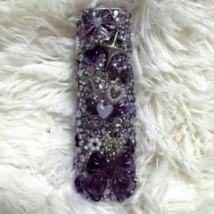 ★ iQOSケース デコ black×purple 【110】 iQOSケース デコ black×silver チャーム付き 【29】 - メルカリ