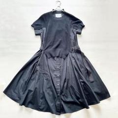 定番品✨サカイ　コットンポプリン　ドッキングワンピース　ニットシャツ　半袖