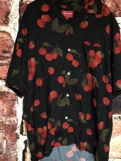 supreme シュプリーム 19SS レーヨンシャツ 総柄 チェリー Lサイズ