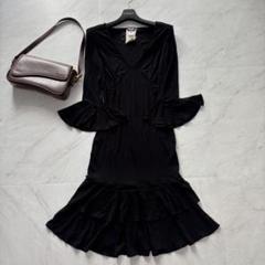 DOLCE &GABBANA ドルガバ　ブラックタイトロングワンピースドレス40 DOLCE &GABBANA ドルガバ ブラックタイトロングワンピースドレス