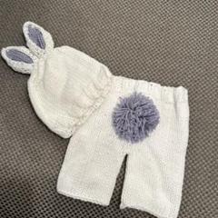 ニューボーンフォト　うさぎニット
