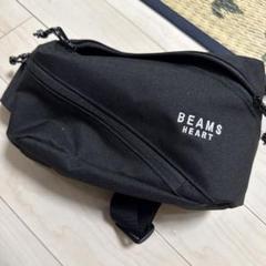BEAMS HEART ブラックショルダーバッグ