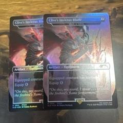 MTG【ボーダーレス】月の大魔術師【Foil】英英英英 MTG【ボーダーレス】クライヴの剣、インヴィクタス【Foil】英英