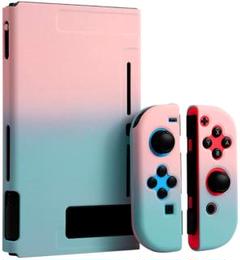 Switchカバー分体式カバー ニンテンドースイッチカバー ピンク+青