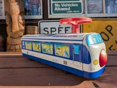 昭和レトロ　新幹線ひかり6001 ブリキ鉄道模型　イチコー製 Amazon | △ 玩具 昭和レトロ｜ブリキ 超特急 ひかり号 ｜ICHIKO