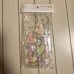 iPhone14 ケース ハート クリア キラキラ