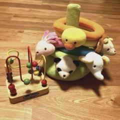 大特価　Imaginariumビーズコースター知育　輪投げぬいぐるみ　安心素材