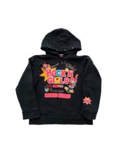 平成レトロ　ミミポポちゃん　メゾピアノ ロックンガールズ パーカー 黒　120