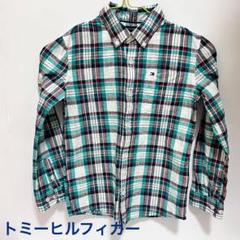 キッズ　トミーヒルフィガー チェック柄長袖シャツ 122