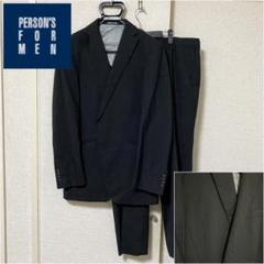 PERSON'S FOR MENスーツ ガッシリ体型 パンツ2本 ストライプ