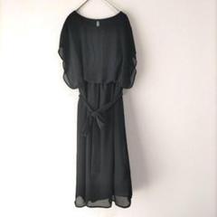 マタニティ　ワンピース　授乳服　授乳口　黒　　フォーマル　ドレス　シフォン　М