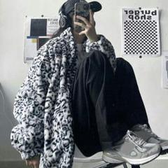 フェイクファージャケット レディース レオパード豹柄 ハーフコート アウターU