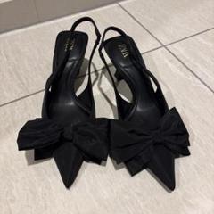 ZARA リボンサテンヒールサンダル　未使用 2025年最新】zara サテン サンダルの人気アイテム - メルカリ