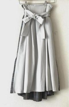 ヴェロフォンナ　Re.verofonna チェック　バイカラー　ロングスカート