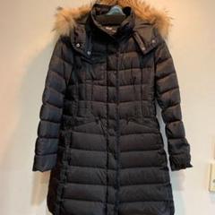 ロングダウンコート (ファー付きフード)