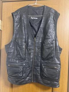 SUPREME 23SS パッチワーク ラムレザー カーゴベスト Patchwork Leather Cargo Vest | Supreme 23ss
